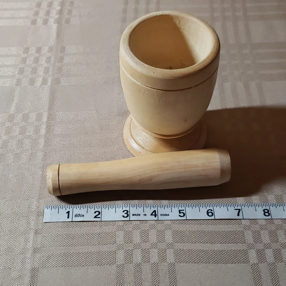 Wood Mortar and Pestle 💥